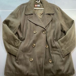 Mens Large Black Pea Coat